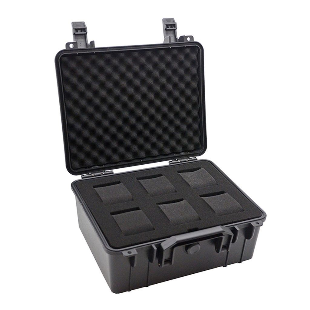 手錶收納盒  可攜帶式 黑色手提防撞手錶收納盒 攜帶方便錶盒 6入錶盒側面開蓋