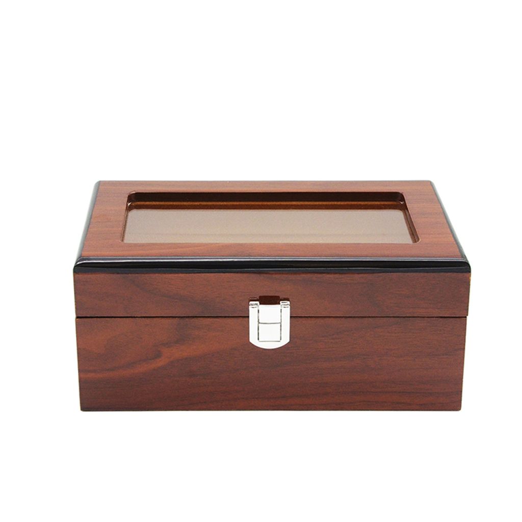 手錶收納盒  烤漆原木色手錶收納盒3入 正面