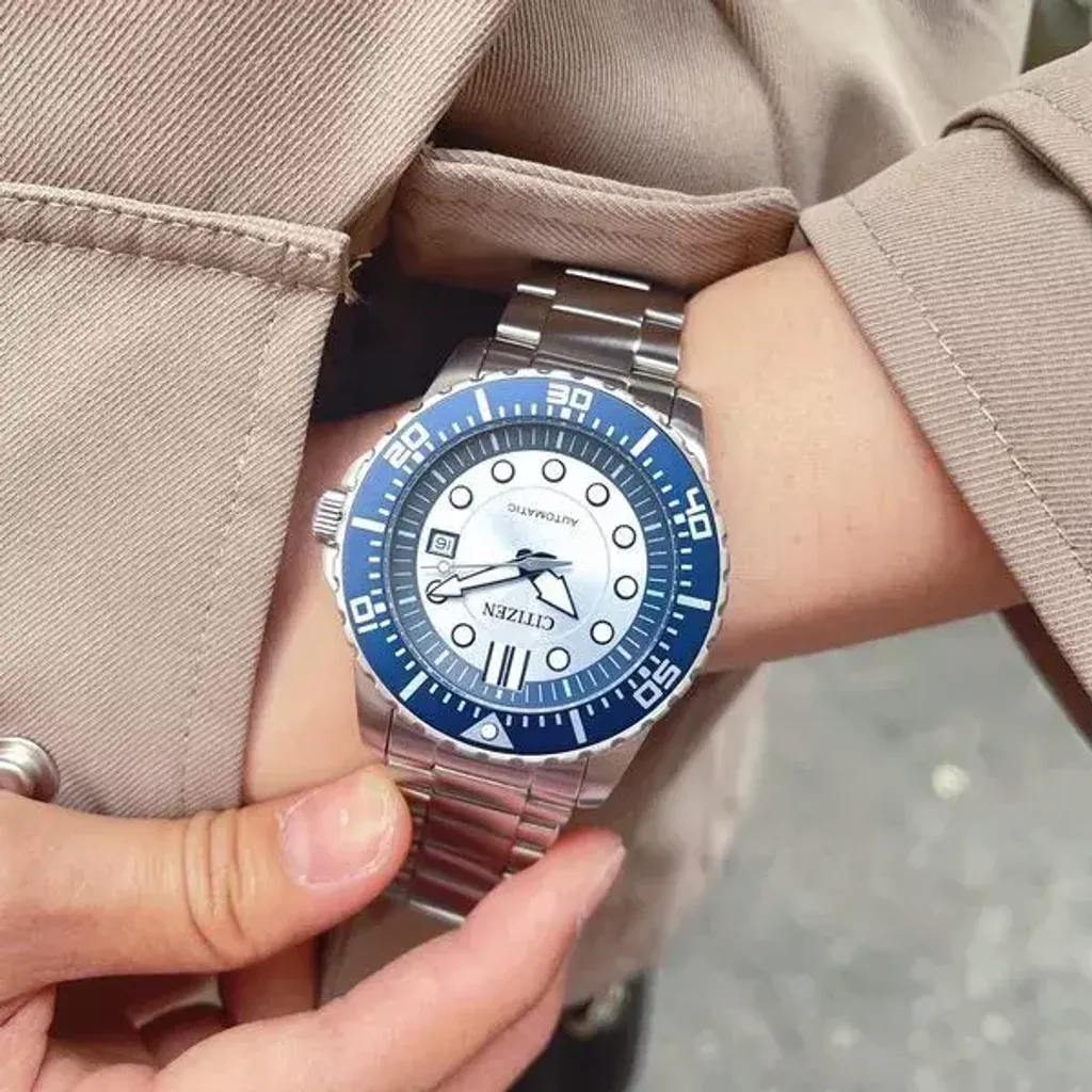 CITIZEN 星辰 I NJ0178-81M I 冰藍錶面 機械錶 男錶 手錶指針錶 43mm 實戴細節