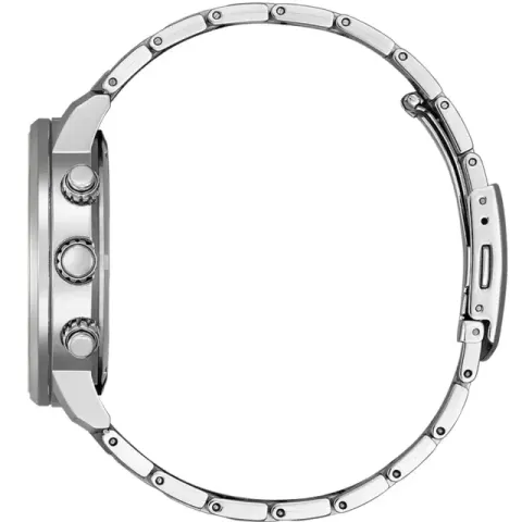 CITIZEN 星辰 | 亞洲限定款 CA0840-87X | 碼錶計時 白鋼 男錶 側面