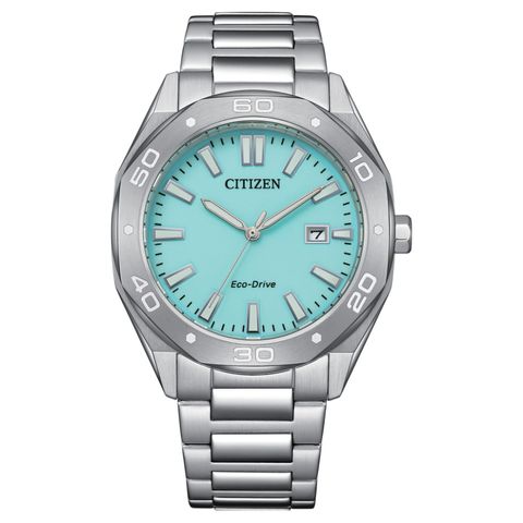 CITIZEN 星辰 | Gents系列 BM7631-87M |  藍夜 八角形格紋錶盤男士腕錶 藍面 正面