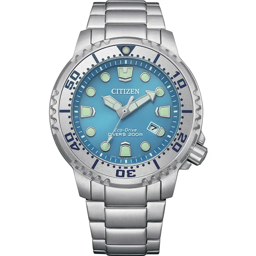 CITIZEN 星辰 | PROMASTER BN0165-55L | 光動能冰川藍腕表正面