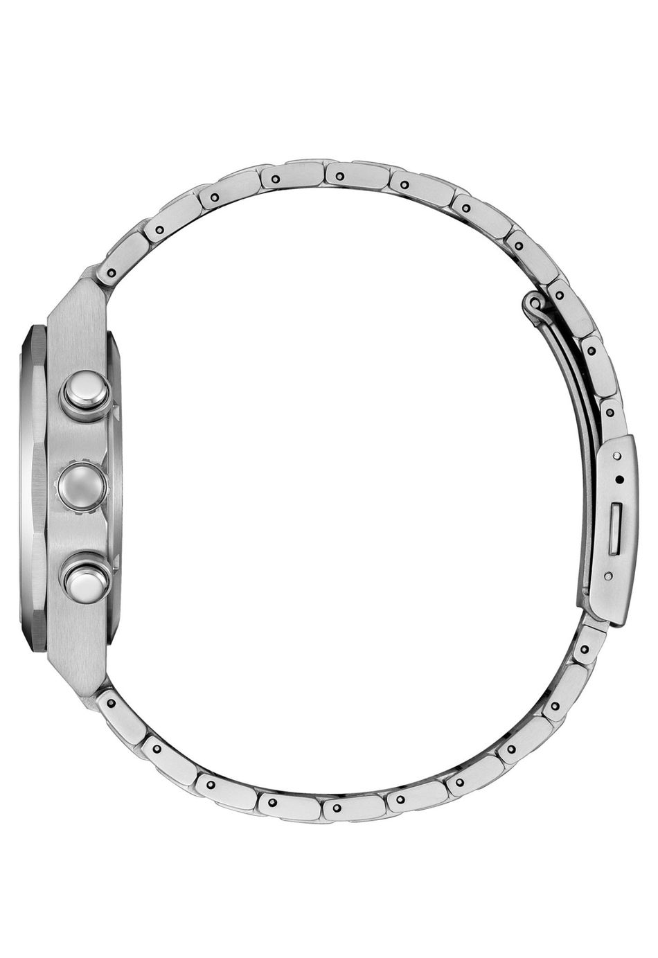 CITIZEN 星辰 | CA4691-59X | 全鈦金屬 光動能 格紋三眼腕錶 碼錶計時 側面