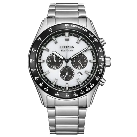 CITIZEN 星辰 | Chronograph系列 CA4674-58A | 日期窗 三眼計時手錶 43mm 正面