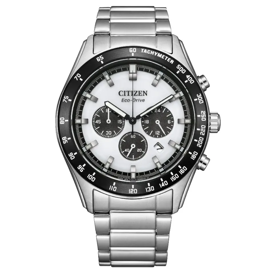 CITIZEN 星辰 | Chronograph系列 CA4674-58A | 日期窗 三眼計時手錶 43mm 正面