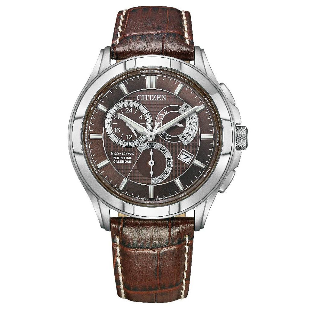CITIZEN 星辰 | GENT'S系列 BL8160-07X | 時尚三眼男錶 光動能萬年曆手錶正面