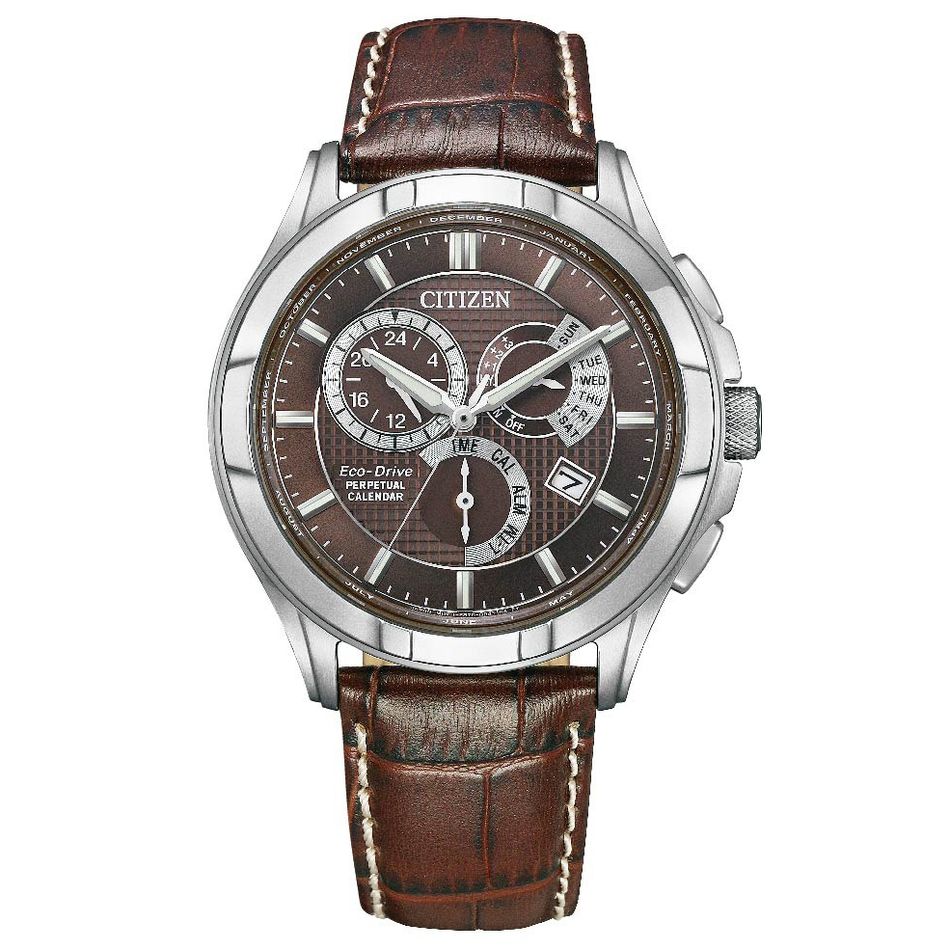 CITIZEN 星辰 | GENT'S系列 BL8160-07X | 時尚三眼男錶 光動能萬年曆手錶正面