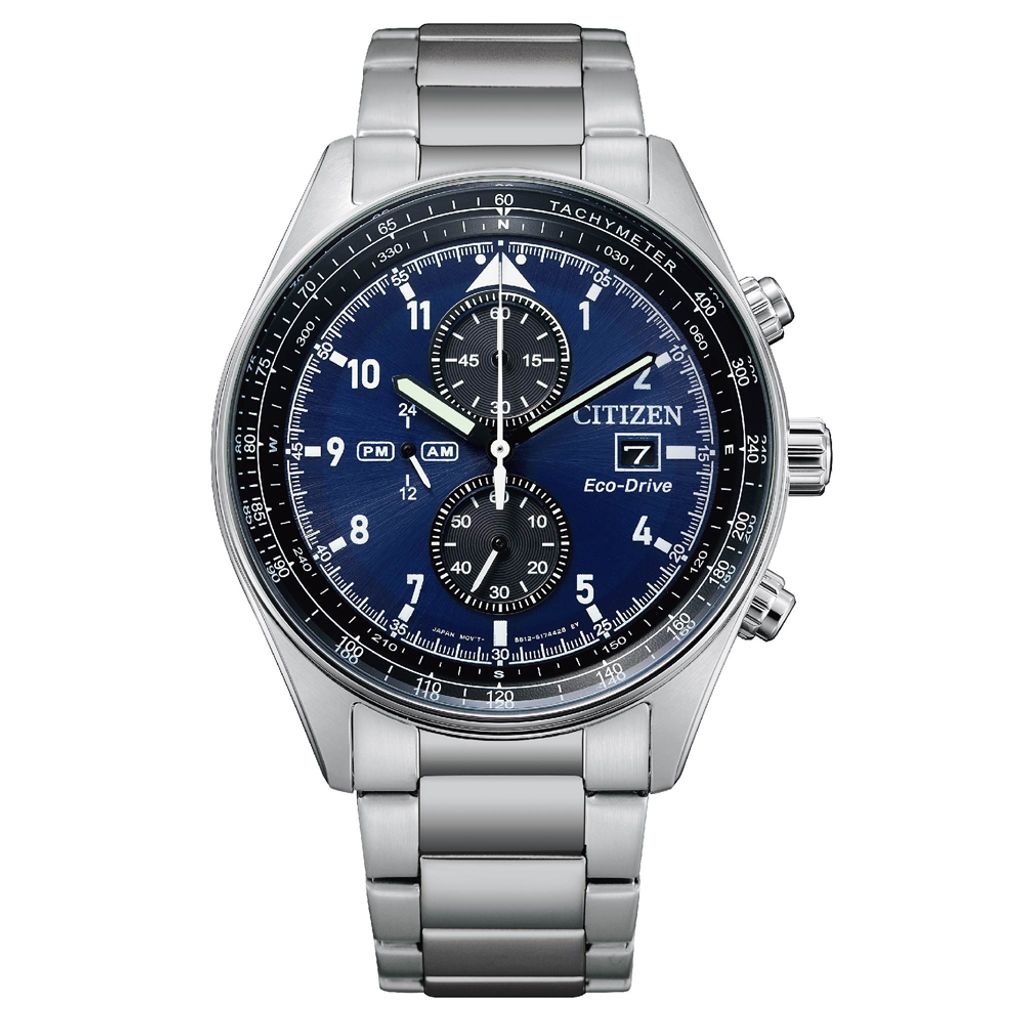 CITIZEN星辰 | Chronograph系列 CA0770-81L | 三眼計時 光動能錶 42.5mm 正面