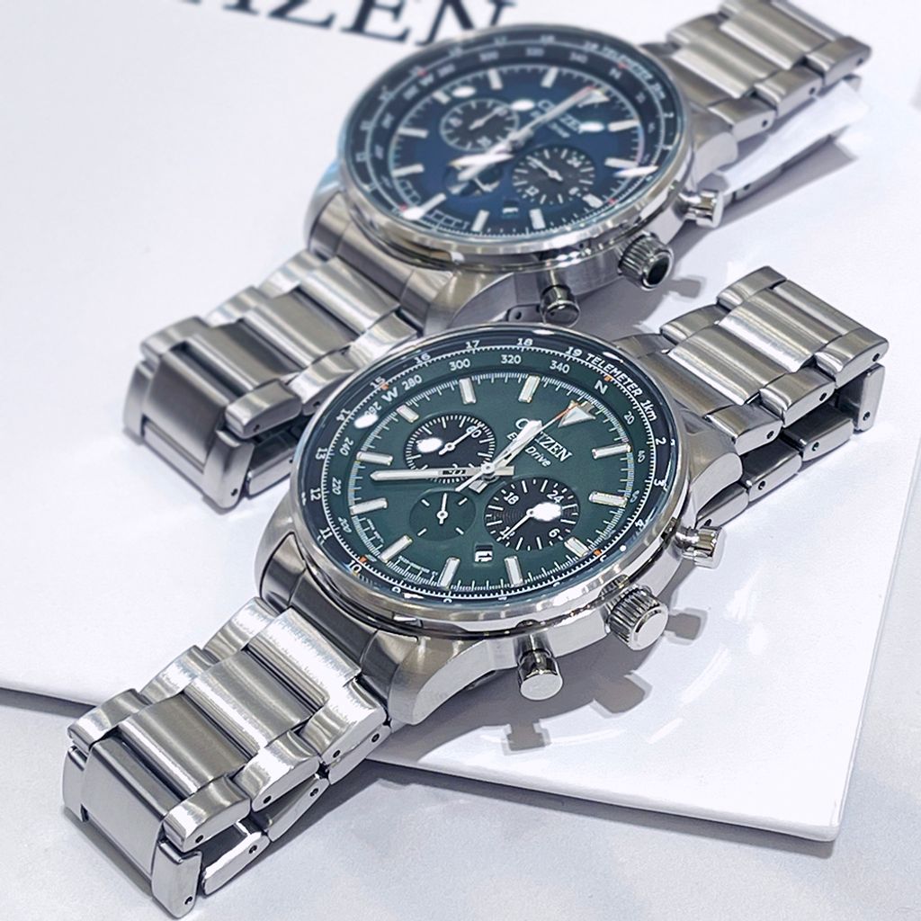 CITIZEN星辰 | Chronograph系列 CA4500-91L | 藍面 不鏽鋼光動能男錶 44mm系列圖