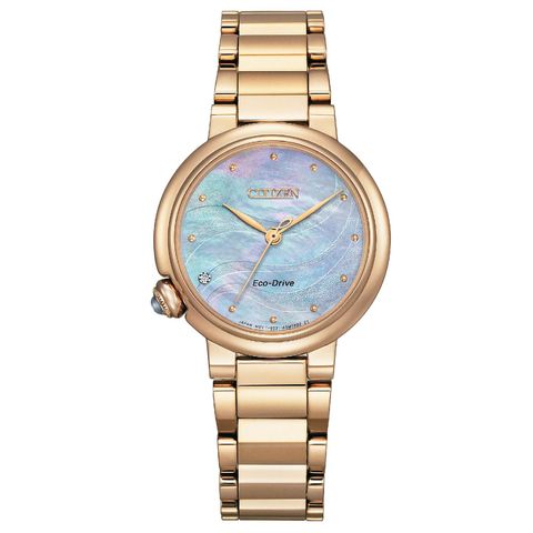 CITIZEN 星辰 | L系列 EM0919-85Y | 流沙光動能女錶 正面