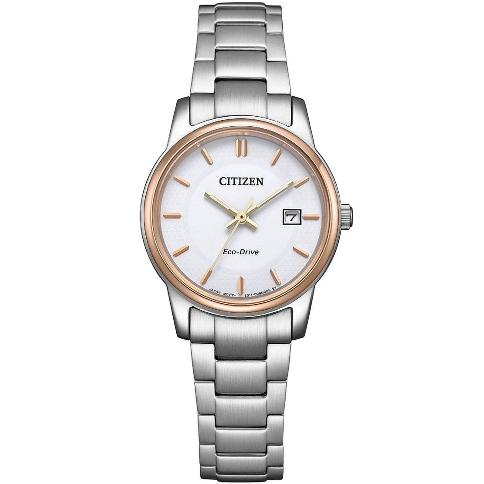 CITIZEN 星辰 I PAIR EW2319-71A I 對錶 光動能 簡約女錶 手錶正面