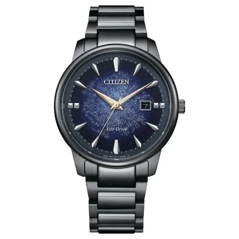 CITIZEN 星辰 無限銀河對錶 限定款 BM7595-89M EW2595-81M 男錶正面