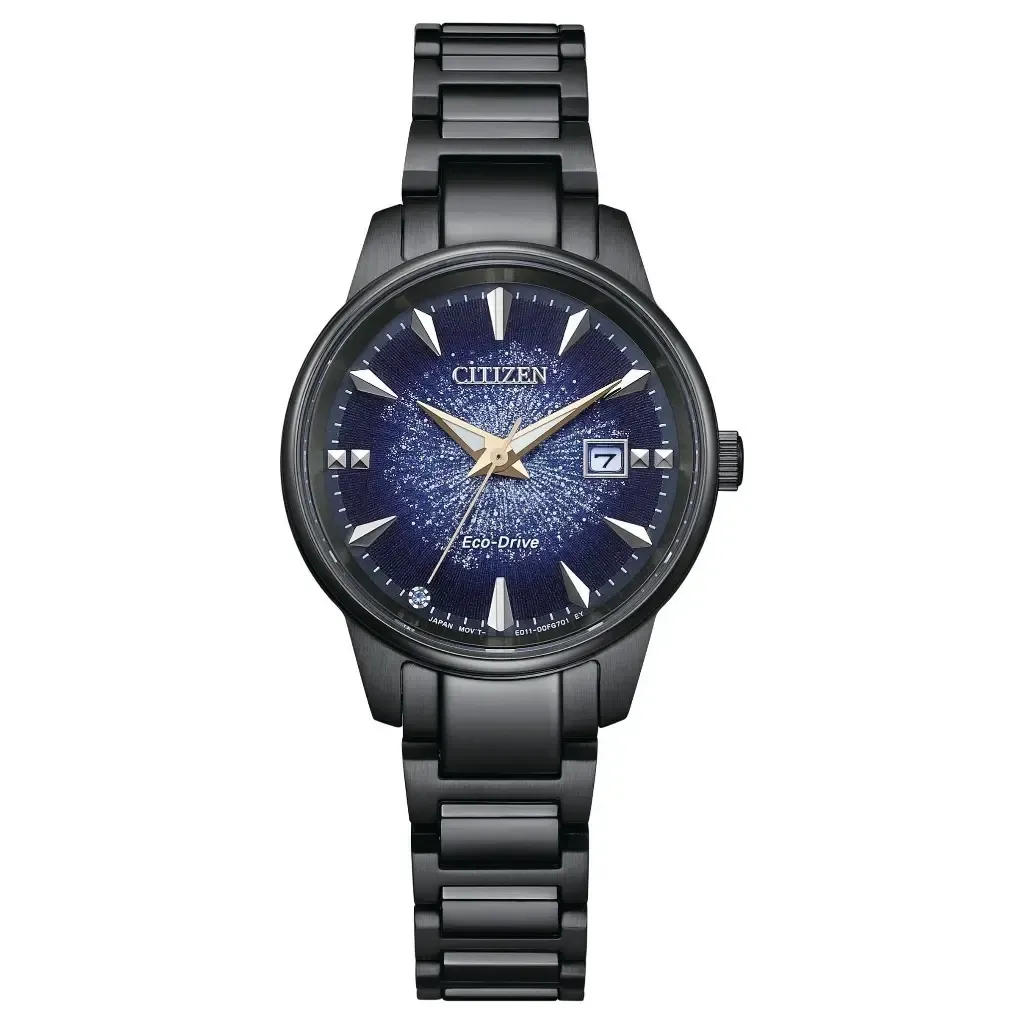 CITIZEN 星辰 無限銀河對錶 限定款 BM7595-89M EW2595-81M 女錶正面