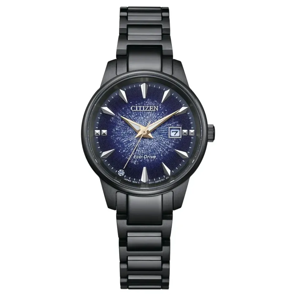 CITIZEN 星辰 無限銀河對錶 限定款 BM7595-89M EW2595-81M 女錶正面