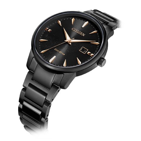 CITIZEN 星辰 | PAIR系列 BM7595-89E | 銀河黑金限定款 光動能腕錶 不鏽鋼錶帶右側細節