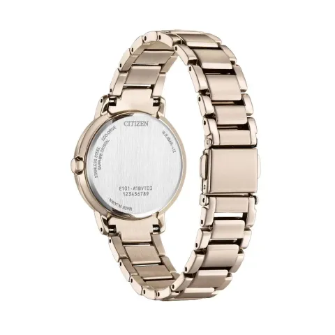 CITIZEN星辰 | EW2426-54X | 光動能 薰衣草紫女錶 情人節 日期窗 背面