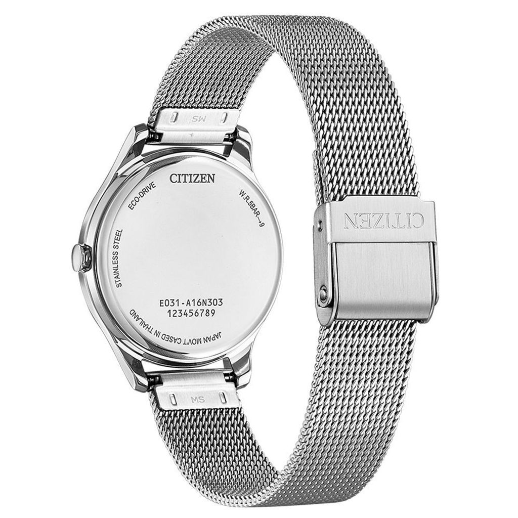 CITIZEN星辰 | LADY'S系列 EM0501-89M | 藍月 光動能 時尚夜光女錶 32mm 背面