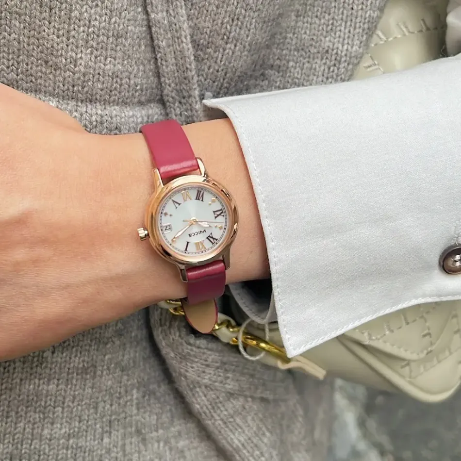 CITIZEN 星辰 | Wicca 公主系列 KH4-963-14 | 羅馬數字款 太陽能女錶 實戴展示