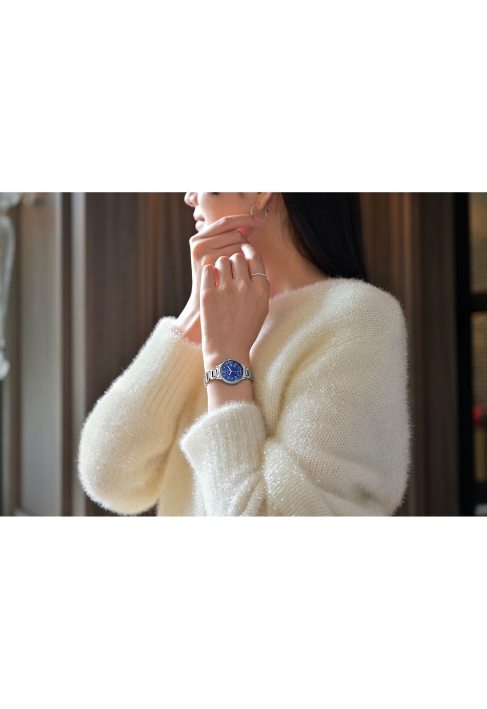 CITIZEN星辰 | XC系列 EC1160-71L | 限量 冬日琉光 鈦金屬 光動能電波女錶 28mm 實戴展示