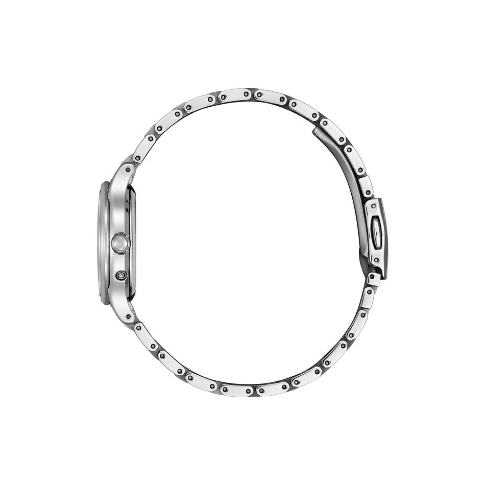 CITIZEN星辰 | XC系列 EC1160-71L | 限量 冬日琉光 鈦金屬 光動能電波女錶 28mm 側面