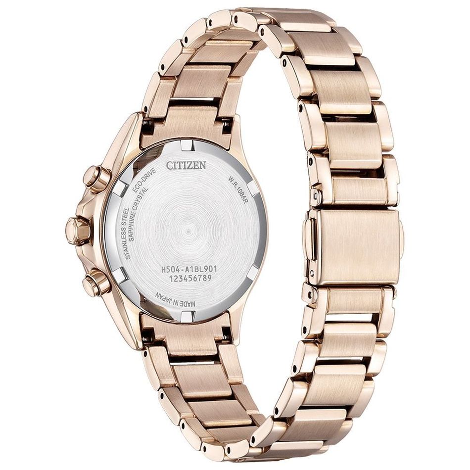 CITIZEN星辰 | XC系列 FB1405-58A | 玫瑰金 光動能計時女錶 32.5mm  背面