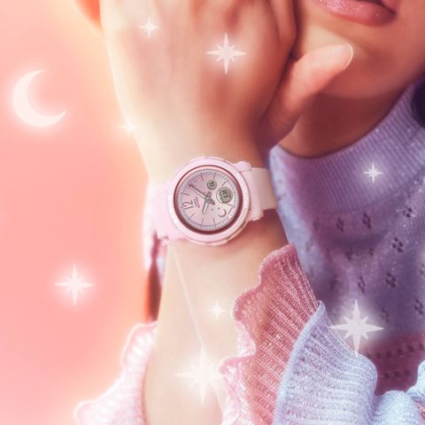 CASIO BABY-G | 星光系列 BGA-290DS-4A | 浪漫粉色 夜光防震女錶 實帶展示圖