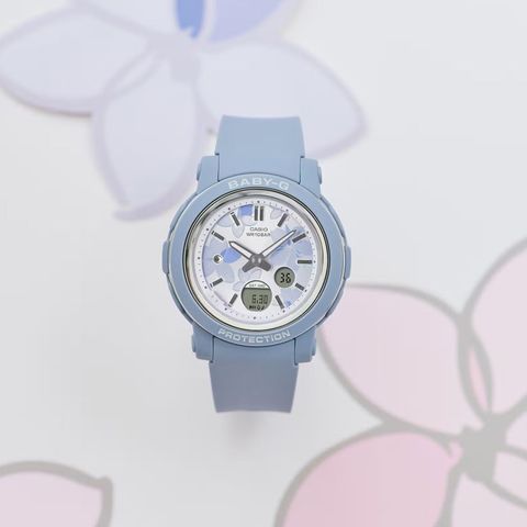 CASIO BABY-G | BGA-290FL-2A | 精緻優雅花卉 雙顯錶 女錶 正面展示