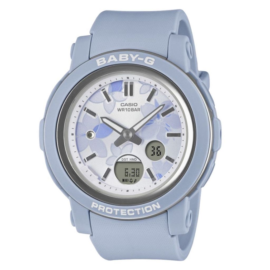 CASIO BABY-G | BGA-290FL-2A | 精緻優雅花卉 雙顯錶 女錶 正面