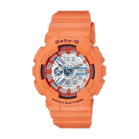 CASIO | BABY-G系列 BA-110SN-4A | 亮彩活力橘 運動潮流錶 正面