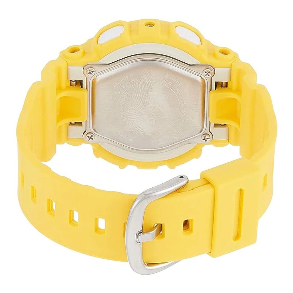 CASIO | BABY-G系列 BA-120-9B | 活力啦啦隊 黃x桃紅 運動潮流錶 背面