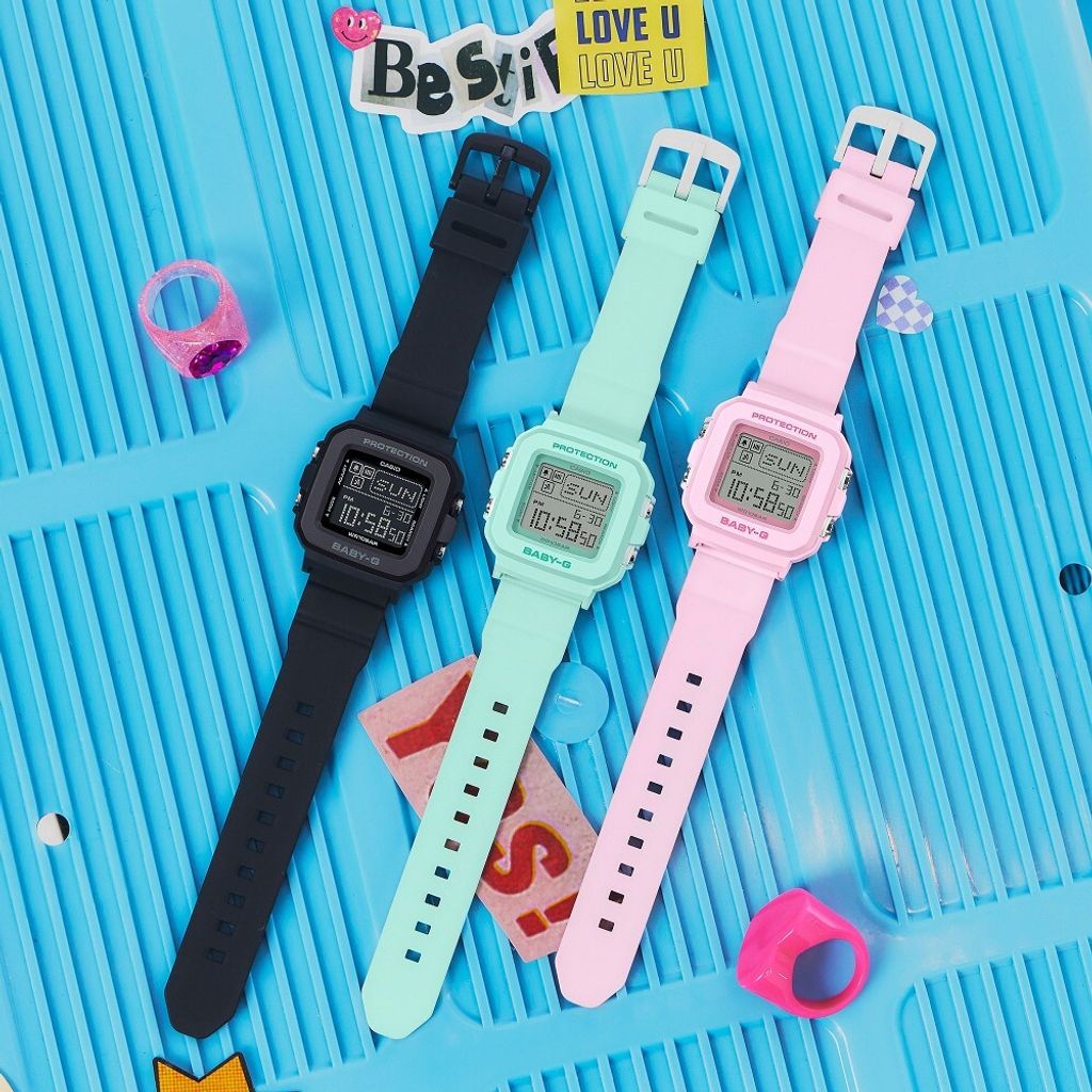 CASIO | BABY-G系列 BGD-10-3DR | 繽紛時尚 電子顯示 薄荷綠 電子錶 平攤展示