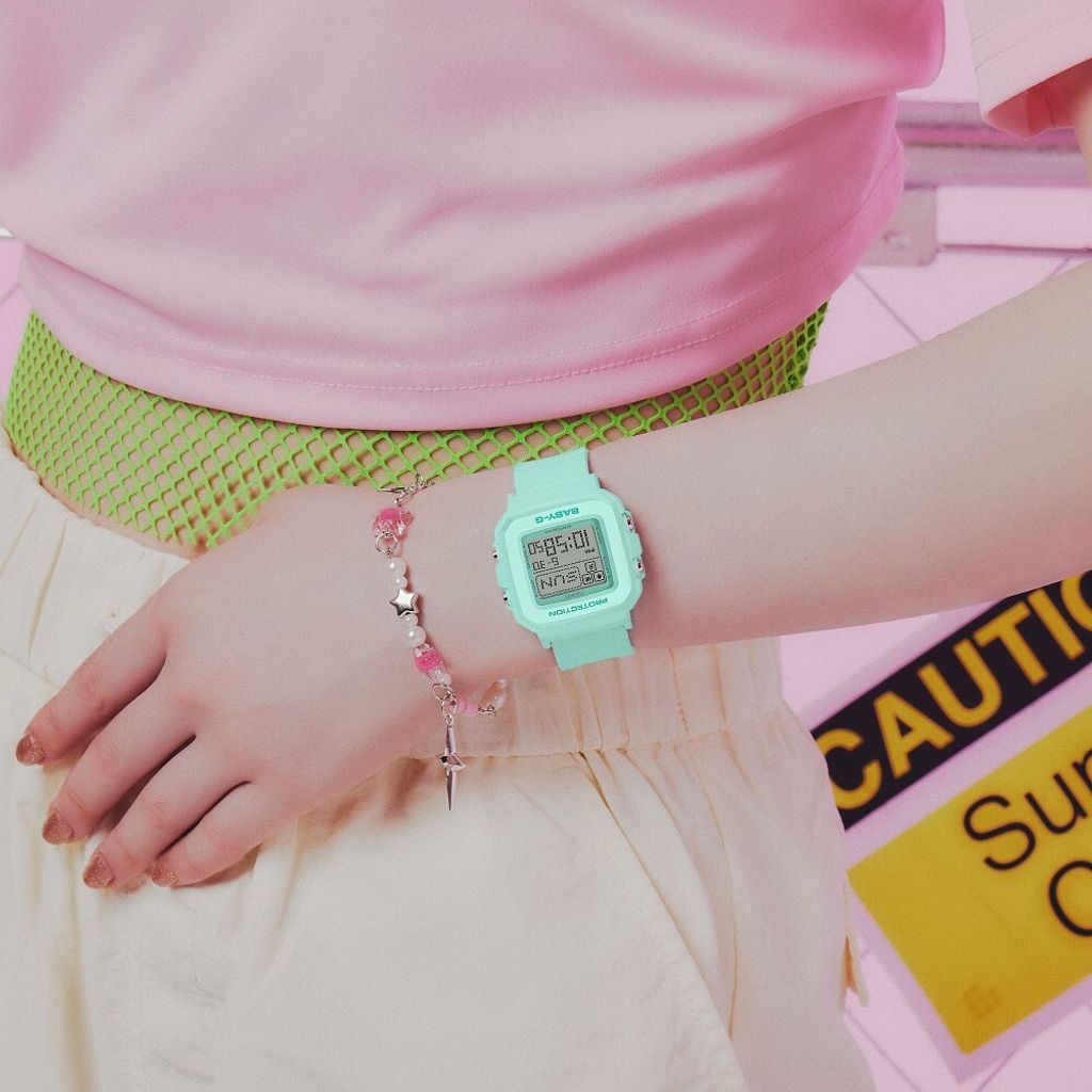 CASIO | BABY-G系列 BGD-10-3DR | 繽紛時尚 電子顯示 薄荷綠 電子錶 實戴展示