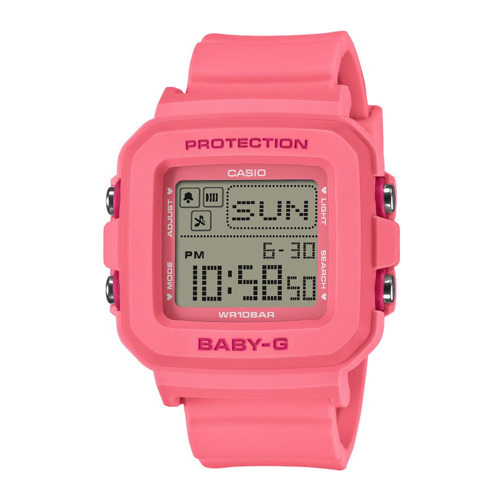 CASIO | BABY-G G+PLUS BGD-10KH-4 | 粉彩色 方形飾品電子錶 正面