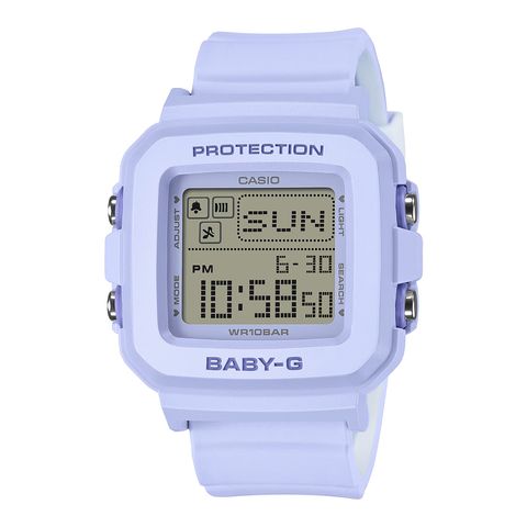 CASIO BABY-G | G+PLUS BGD-10KH-2B | 粉紫色 方形飾品電子錶 正面