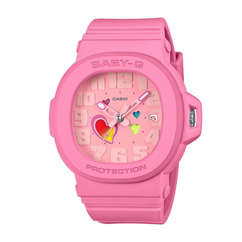 CASIO BABY-G | 俏皮愛心系列 BGA-10-4A | 粉色 繽紛時尚腕錶 正面