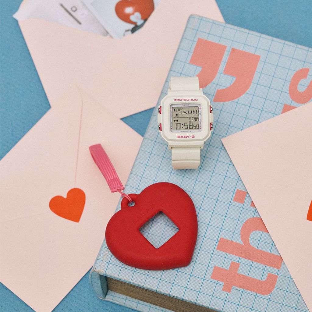 CASIO BABY-G | G+PLUS BGD-10KH-7 | 白紅色 方形飾品電子錶 產品展示