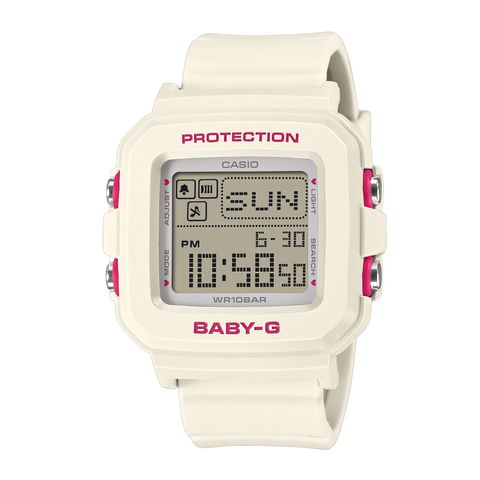 CASIO BABY-G | G+PLUS BGD-10KH-7 | 白紅色 方形飾品電子錶 正面