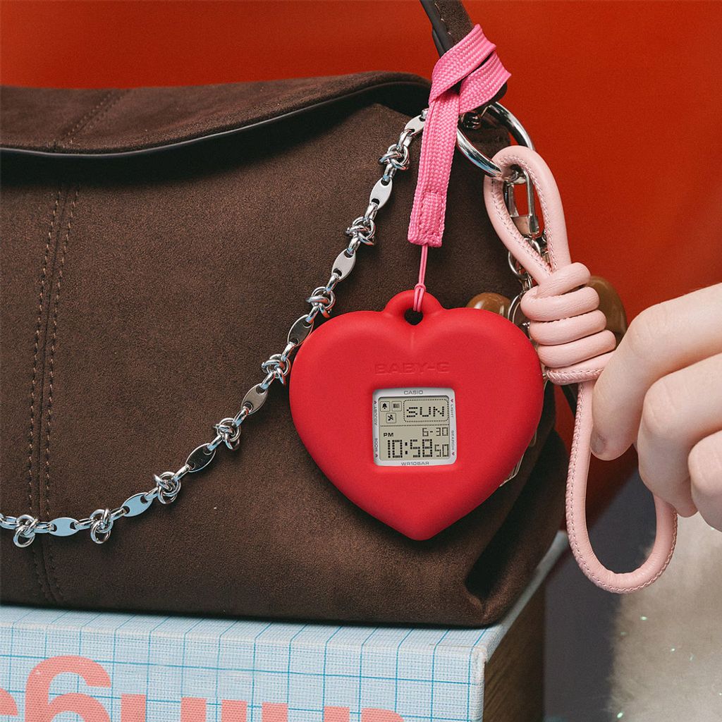 CASIO BABY-G | G+PLUS BGD-10KH-7 | 白紅色 方形飾品電子錶 飾品展示
