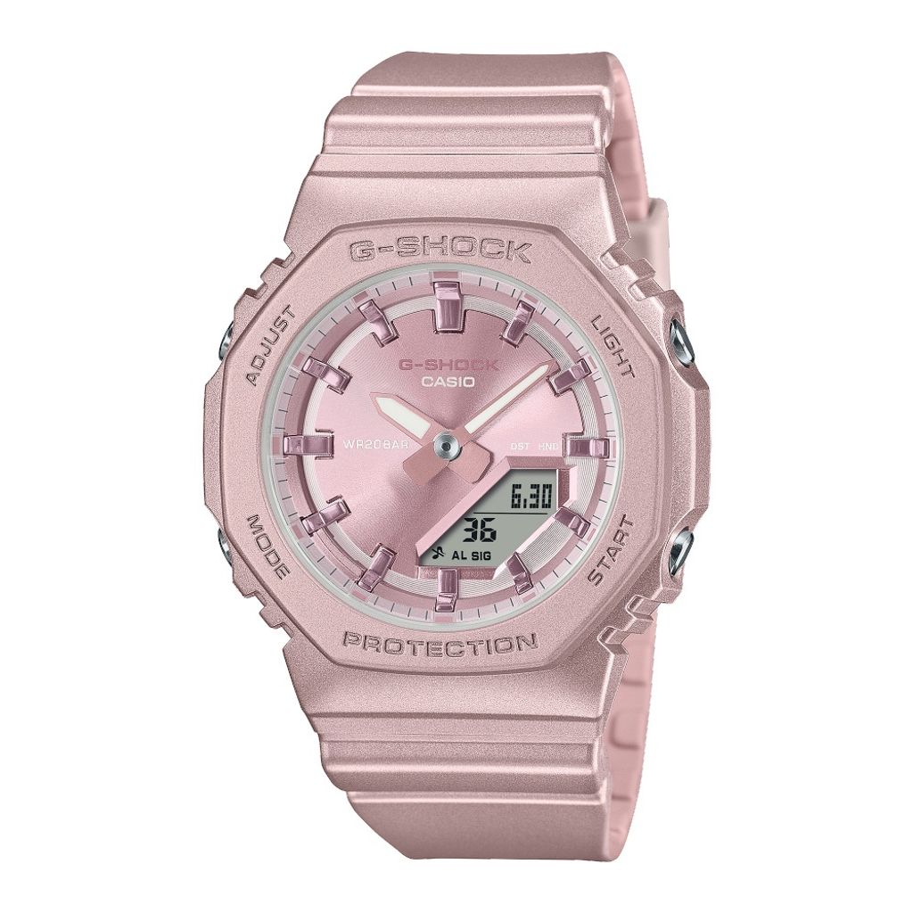 CASIO G-SHOCK | GMA-P2100ST-4A | 八角農家橡樹 粉紅柔光 雙顯錶 女錶 正面