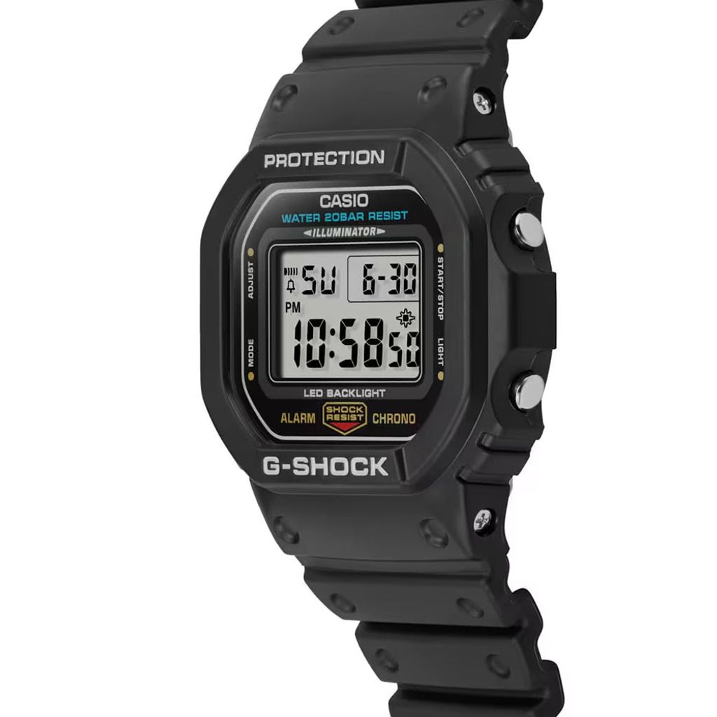 CASIO G-SHOCK | DW-5600UE-1 | 沉穩黑 運動潮流錶 側面