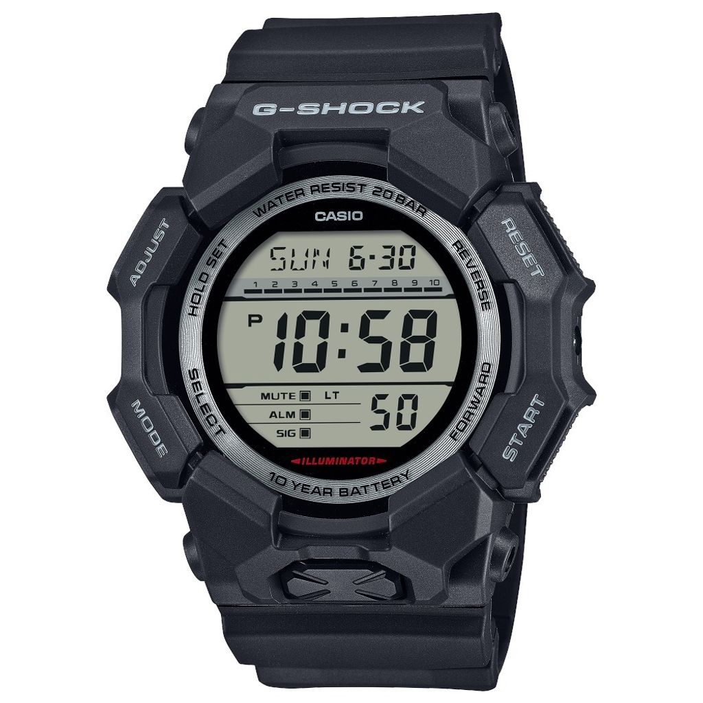 CASIO G-SHOCK | GD-010-1 | 時尚 黑色電子錶 正面