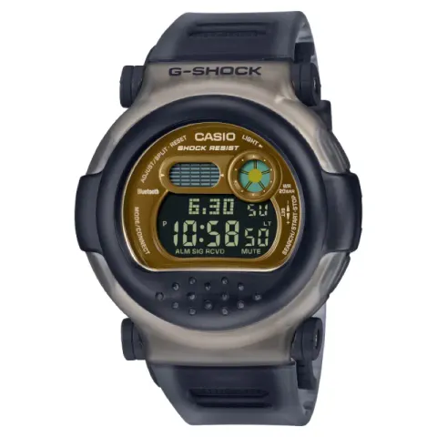 CASIO G-SHOCK | G-B001MVB-8 | 黑金色 限量雙錶殼 藍牙錶 正面