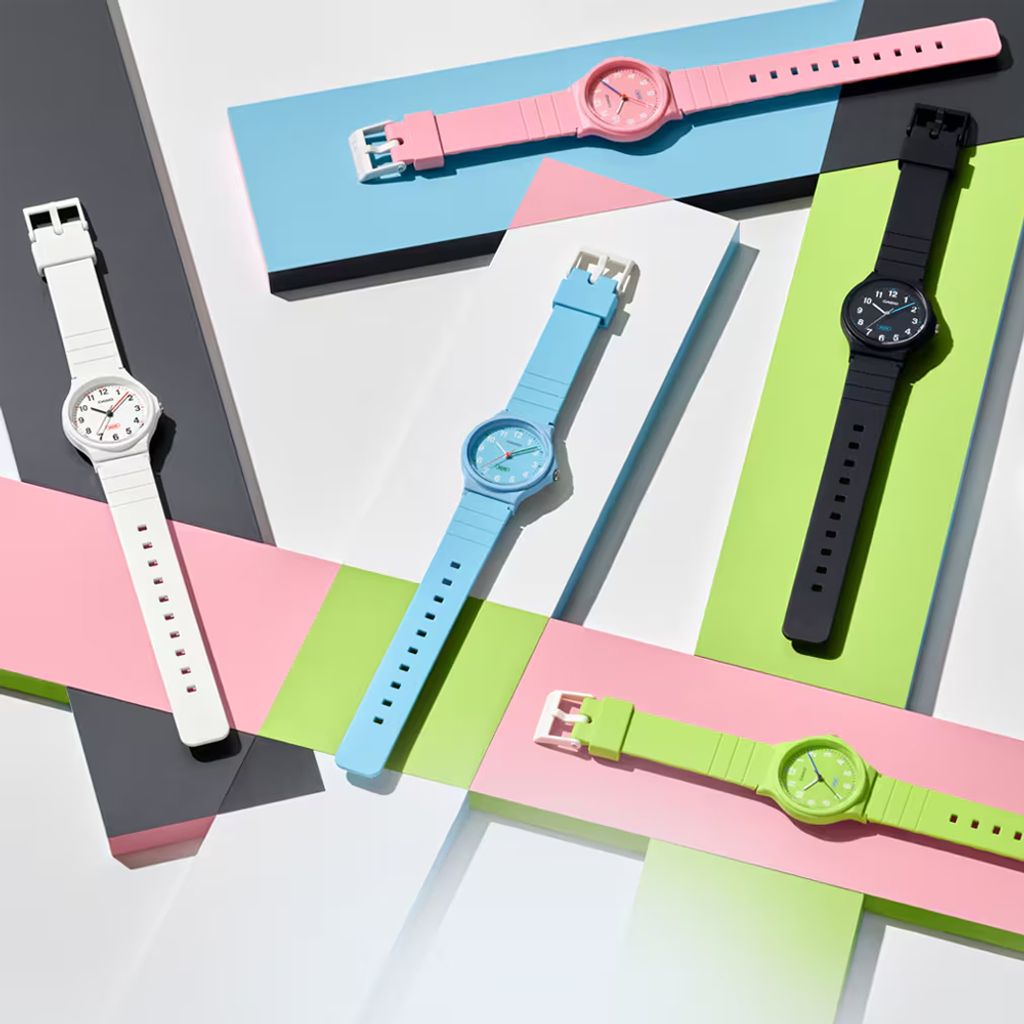 CASIO | LQ-24B-3B | 嫩草綠消光 亮彩指針錶 系列展示