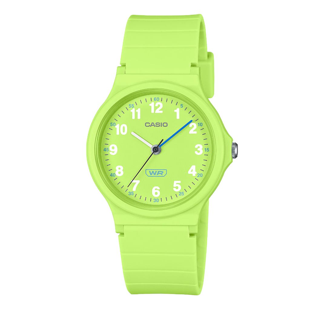 CASIO | LQ-24B-3B | 嫩草綠消光 亮彩指針錶 正面