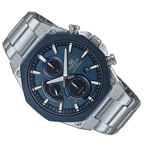 CASIO |  EDIFICE系列 EFS-S570DB-2A | 藍色錶盤 藍寶石水晶玻璃 腕錶 橫躺