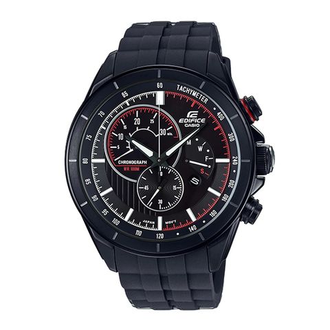 CASIO | EDIFICE系列 EFR-543BK-1A4VUDF | 黑鋼極速賽車運動手錶 正面
