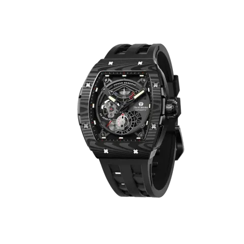 Tsar Bomba 機械公爵 | 元素系列 TB8210CFⅡ-01 | 黑色 碳纖維 氟橡膠 機械錶 正面