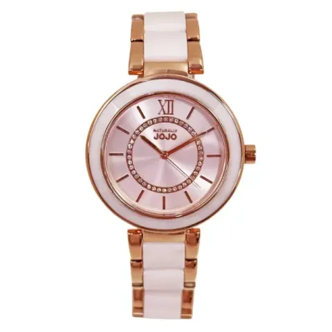 NATURALLY JOJO | JO96998-10R | 玫瑰金星鑽 陶瓷腕錶 正面