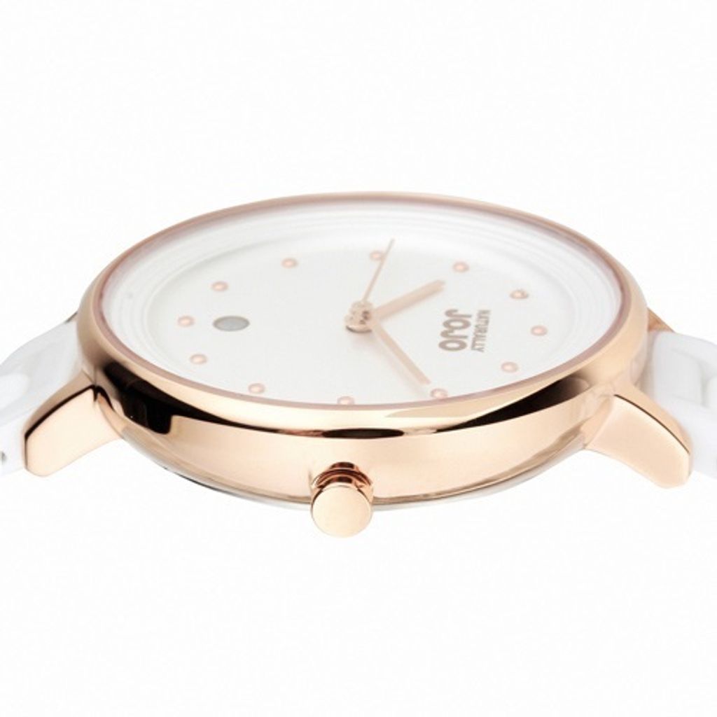 NATURALLY JOJO | JO96926-80R | 白面玫瑰金 白色陶瓷手錶 側面細節