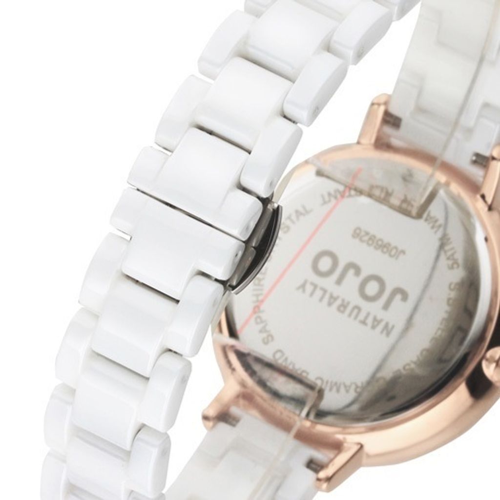 NATURALLY JOJO | JO96926-80R | 白面玫瑰金 白色陶瓷手錶 背面細節
